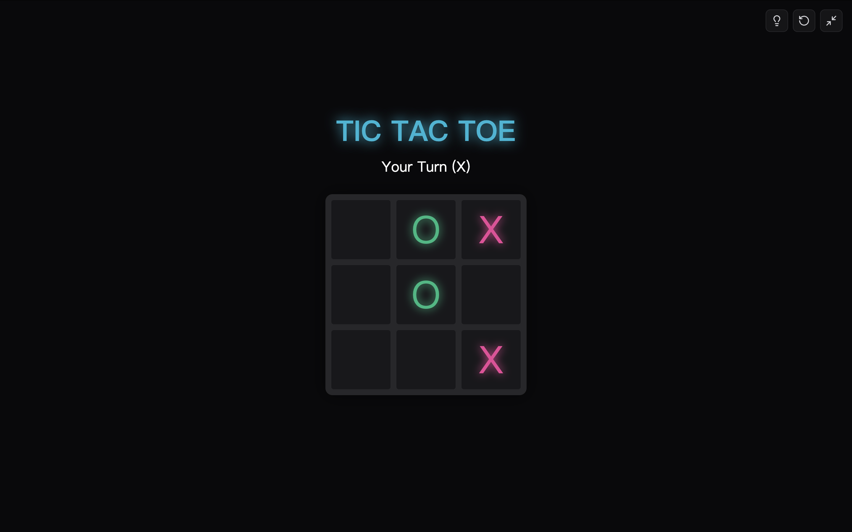 Neon Tic Tac Toe
